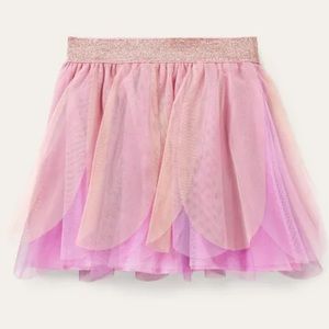 Mini Biden Petal Tulle Skirt, Size 8-9